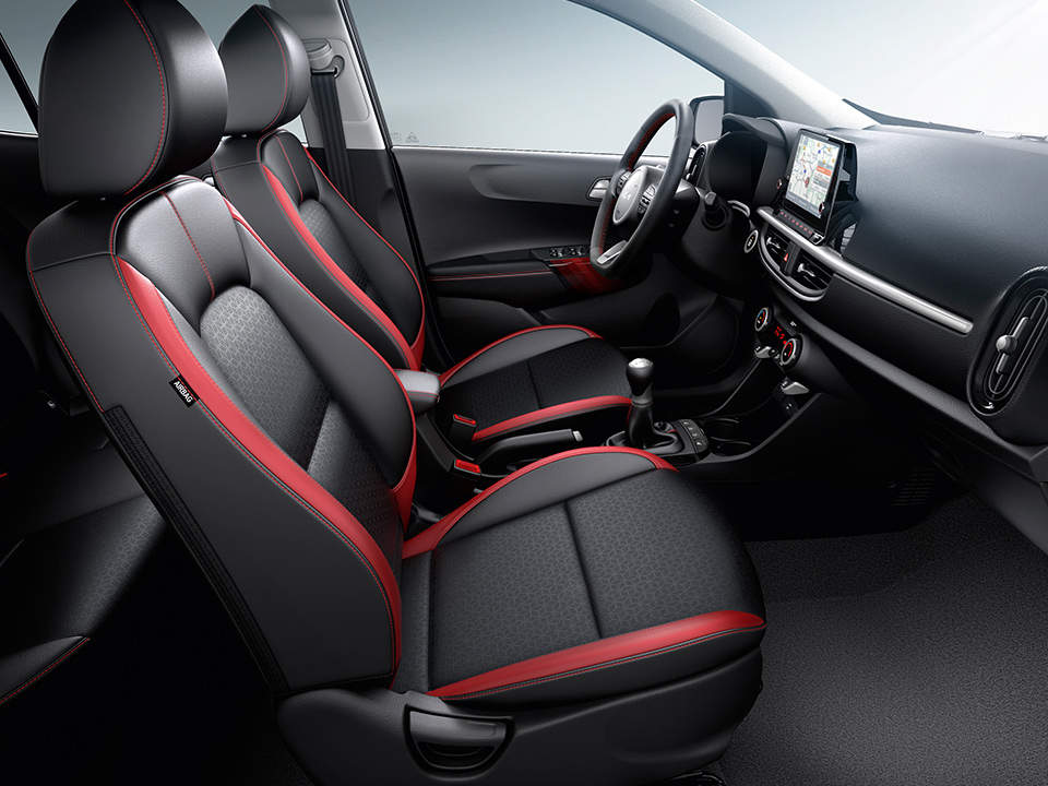 The new Kia Picanto faux leather seats