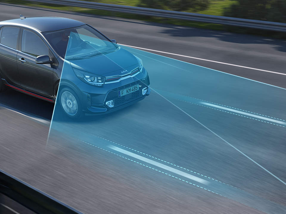 Kia Picanto Aktivní systém pro jízdu v pruzích (LKA) a systém následování v jízdním pruhu (LFA)