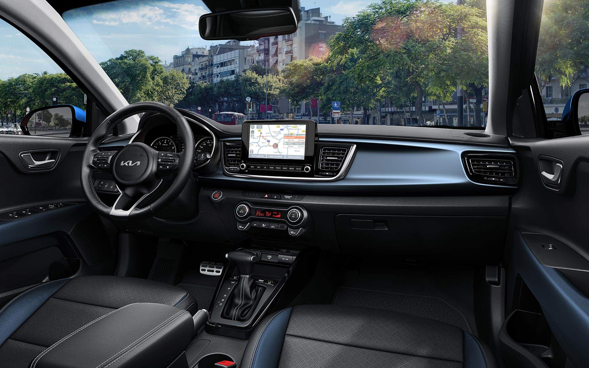 The new Kia Rio comfortable and smart interior