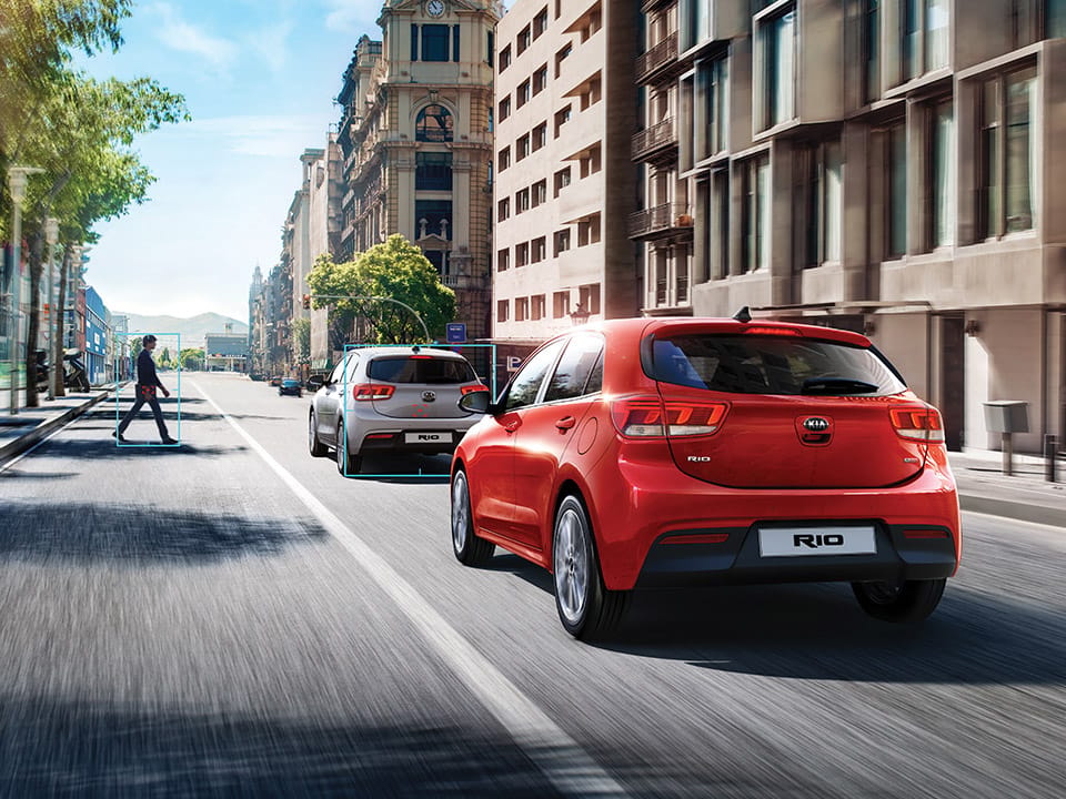 Kia Rio Autonomer Notbremsassistent mit Fußgängererkennung