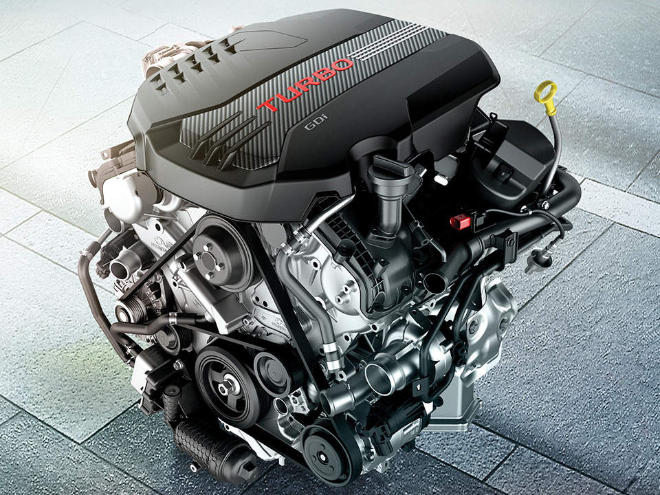 Nieuwe Kia Stinger GT 3.3 T-Gdi V6 370pk motor