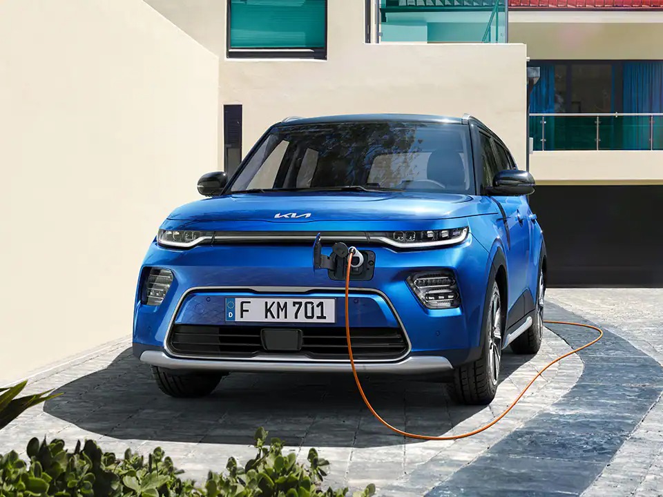 Kia e-Soul with charging cable