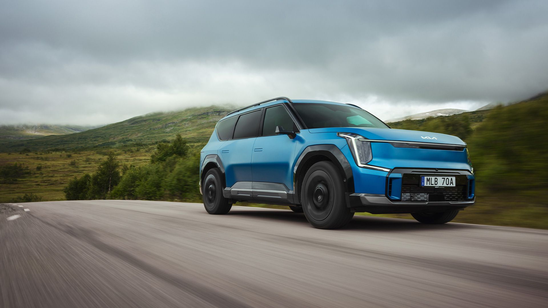 Kia vid en laddstation