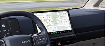 Kupévy över infotainmentsystemet i Kia PBV