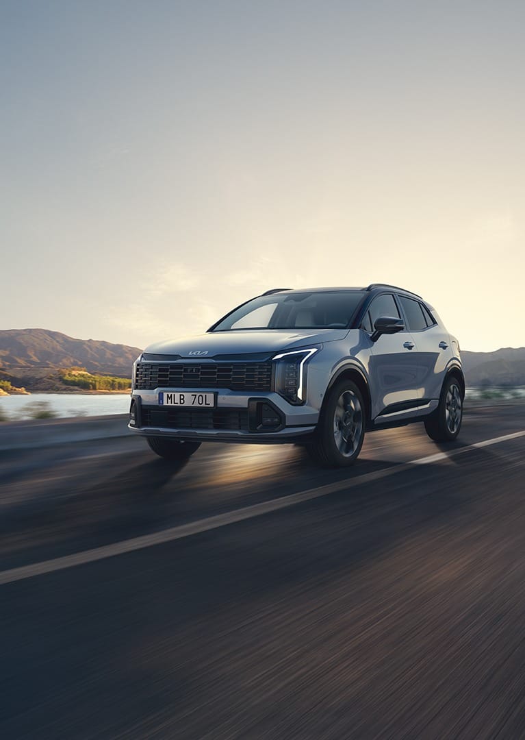 Kia Sportage sedd snett framifrån.