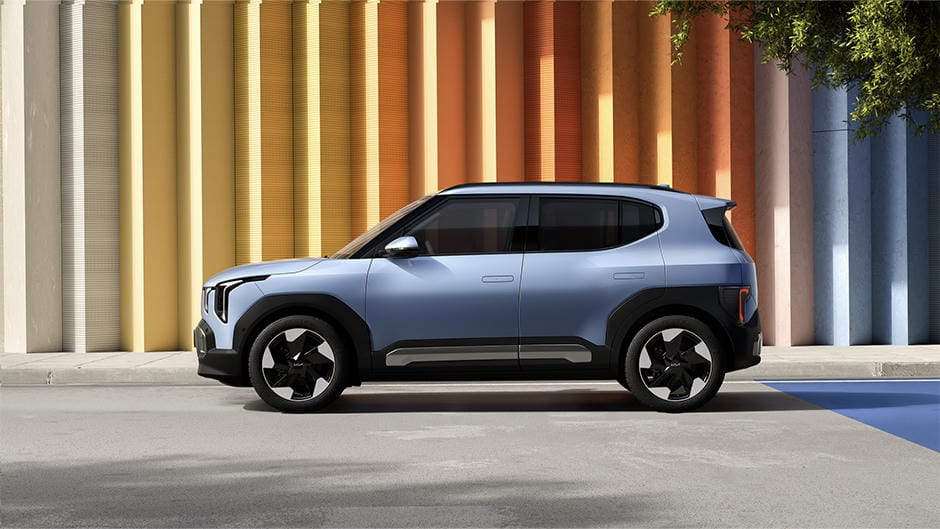 The Kia EV2's side profile