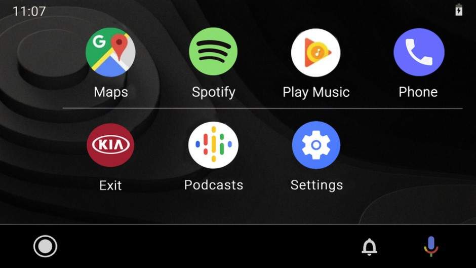 android auto main menu