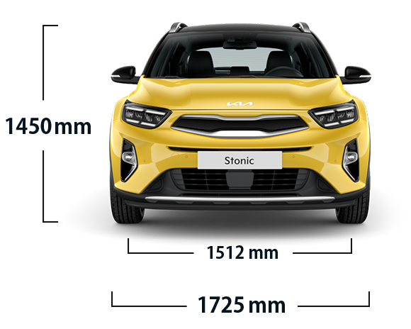 The Stonic front view width