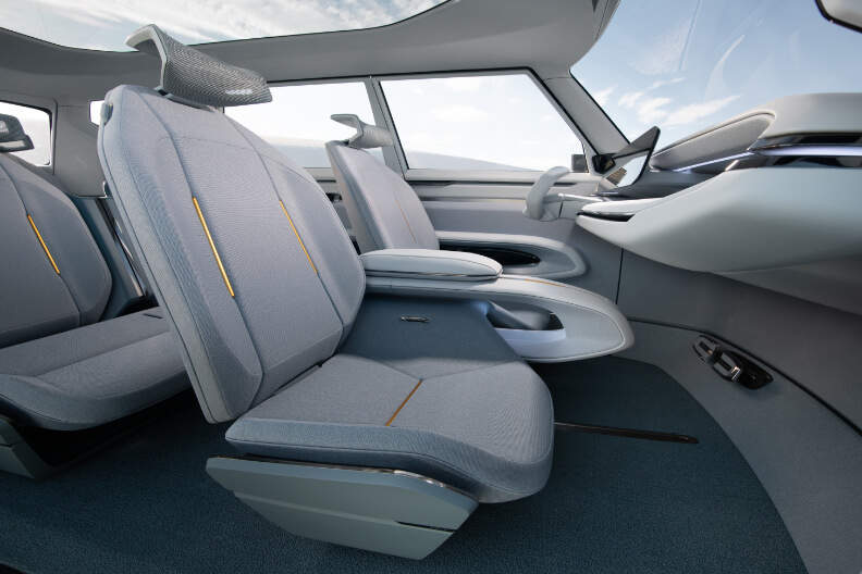 Passenger seats in the Kia EV9 Concept