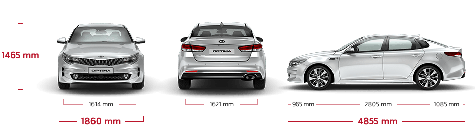 Kia optima размеры