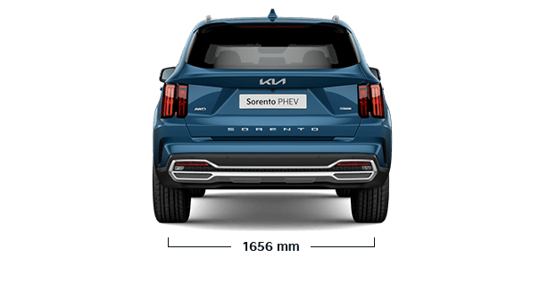 The all-new Kia Sorento PHEV rear view dimensions
