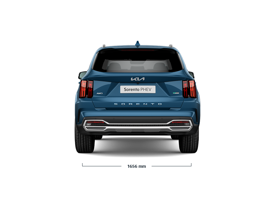 The all-new Kia Sorento PHEV rear view dimensions