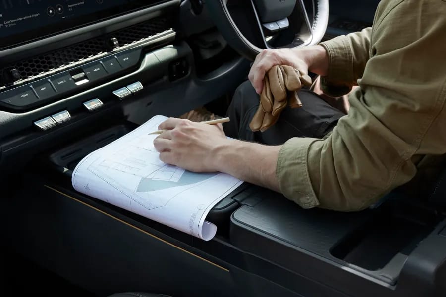 Large folding console table