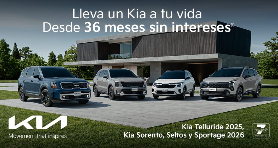 Kia Telluride 2025, Sorento 2026, Seltos 2026 y Sportage 2026