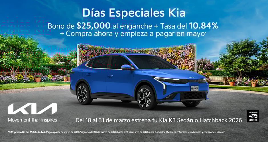 Kia Promoción Marzo K3 SD y HB 2026 
