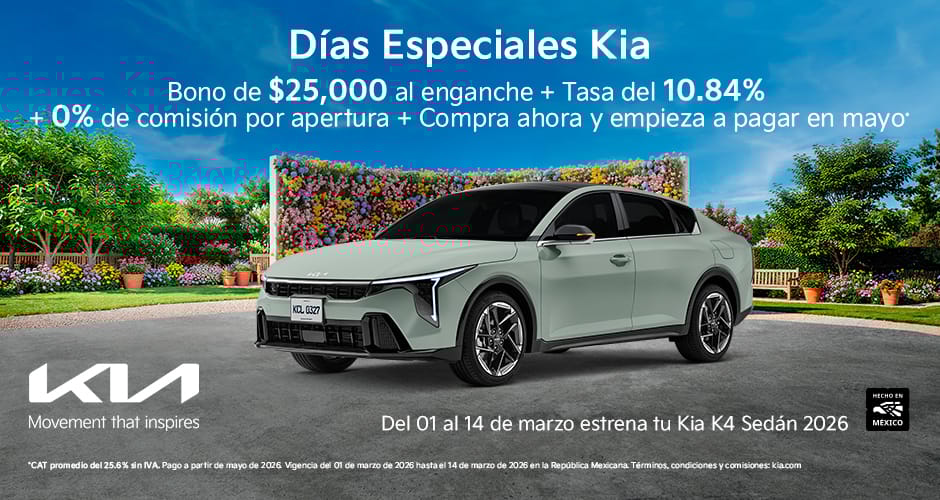 Kia K4 Sedán Promoción Marzo  2026 