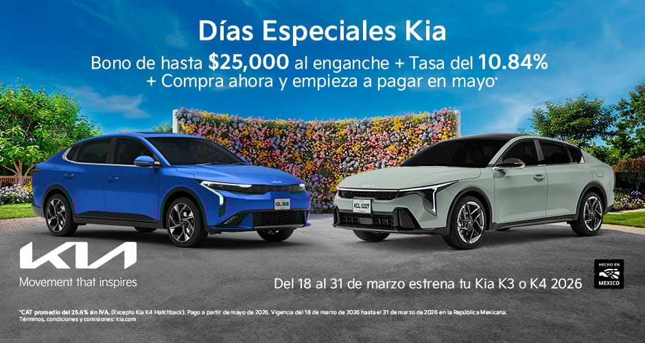 Días especiales Kia K3 Sedán y Kia K3 Hatchback 2026