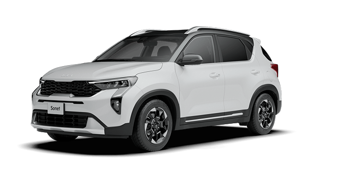Kia Sonet Snow White Pearl con Aurora Black Pearl (Techo)