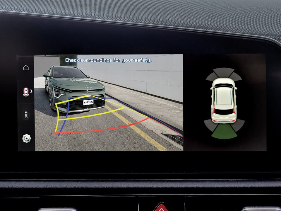 Cámara de visión trasera con guías dinámicas (RVM)