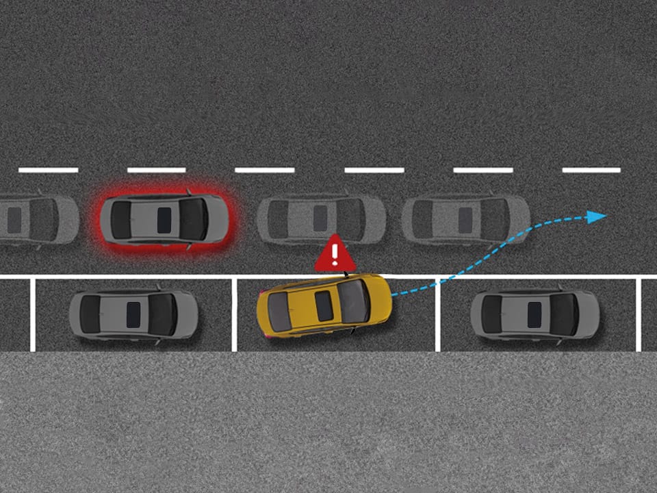 Asistente de prevención de colisión en el punto ciego (BCA)°