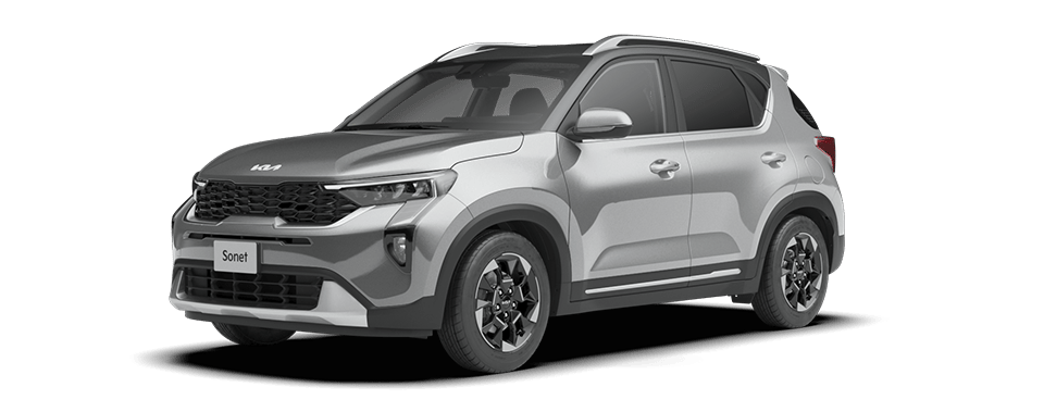 Kia Sonet Sparkling Silver Black Roof