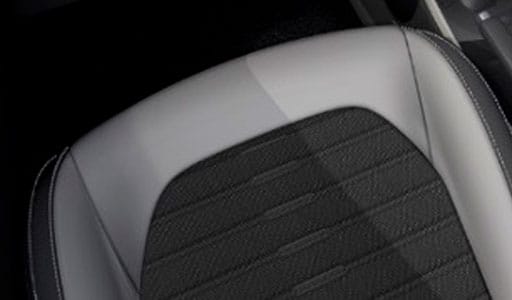 Piel Sintética Negra con Tela