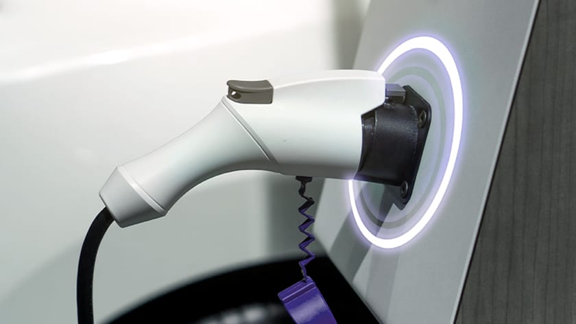 Close-up a EV Charger