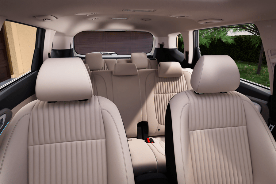 طي مقاعد الصف الثاني بزاوية 60"40