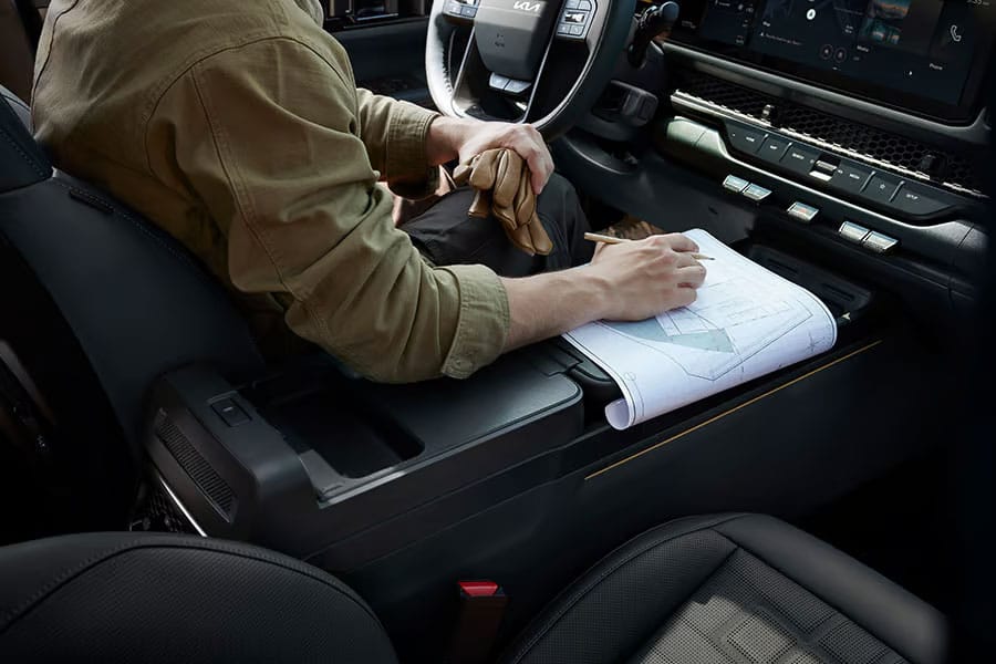 Mesa en la consola central