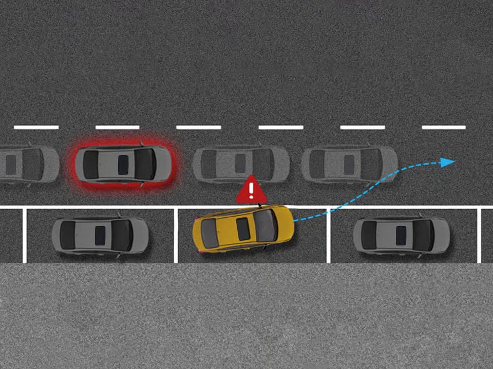 Asistente de prevención de colisión en el punto ciego (BCA)°