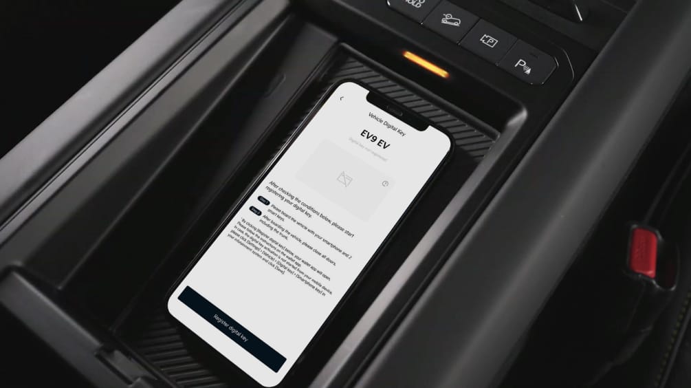 Smartphone on charging pad to start the vehicle