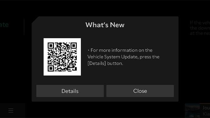 Update complete popup 