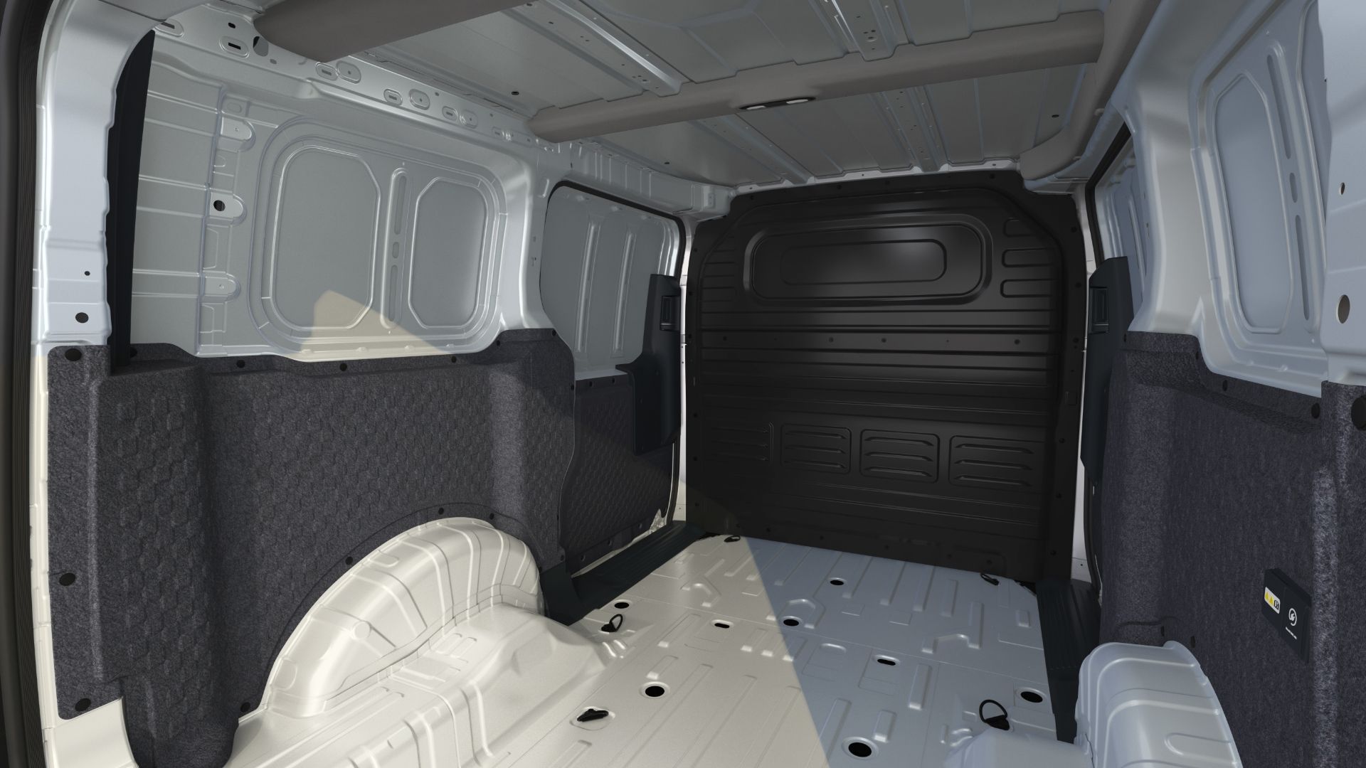 Interior view of the Kia PV5 Cargo spacious cargo room