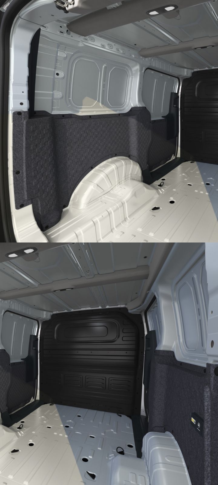 Interior view of the Kia PV5 Cargo spacious cargo room
