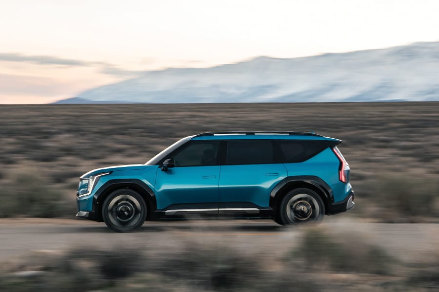 The Kia EV9 รถไฟฟ้า SUV รถยนต์ไฟฟ้า 100%