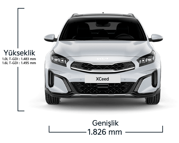 Kia XCeed Yükseklik ve Genişlik