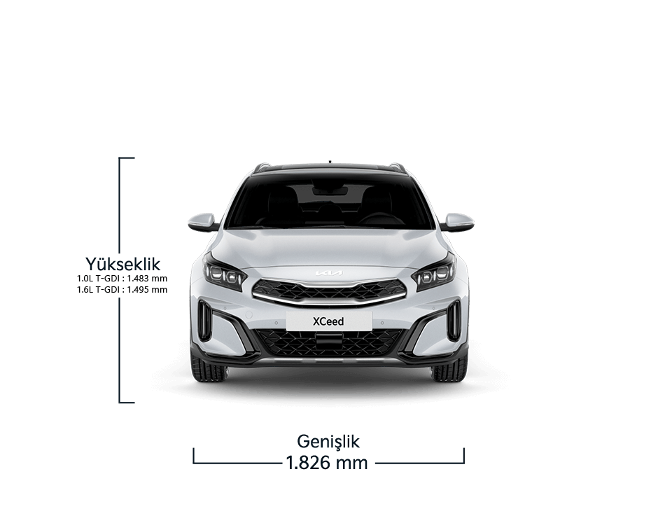 Kia XCeed Yükseklik ve Genişlik