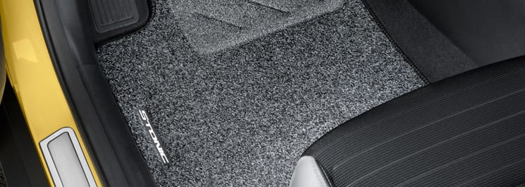 Килимки салону текстильні (білий шрифт, LHD)	