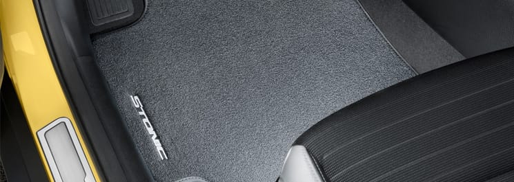 Килимки салону, велюр (білий шрифт, LHD)	