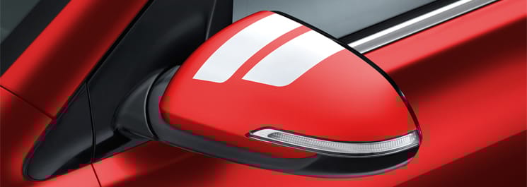 Наклейки на дзерко заднього огляду (білий)	 