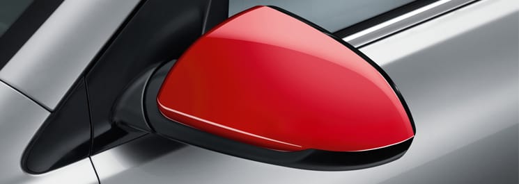 Накладки на бічні дзеркала заднього огляду (червоний, без повторювачів) 	