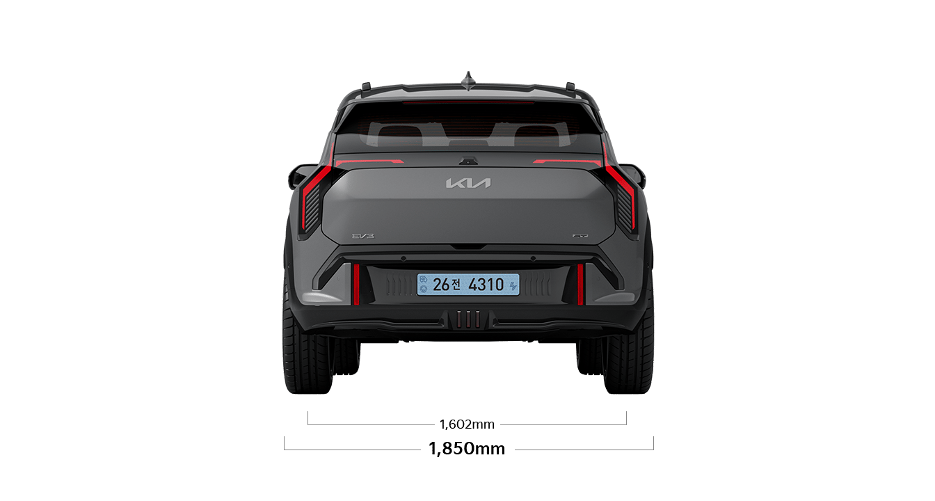 EV3 GT 제원 후면 : 전폭 1,850mm