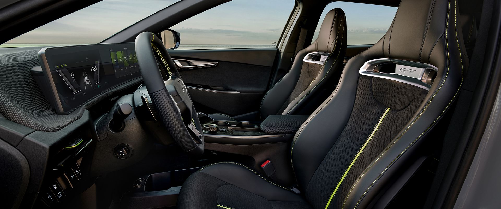 EV6 GT 내장 측면 스웨이드 스포츠 버켓시트