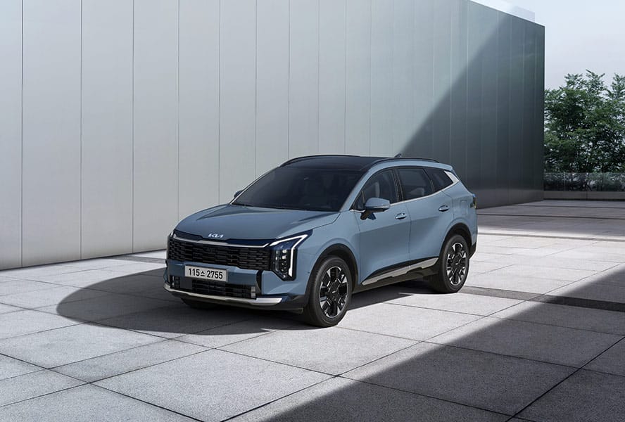 2026 Kia Sportage exterior in blue