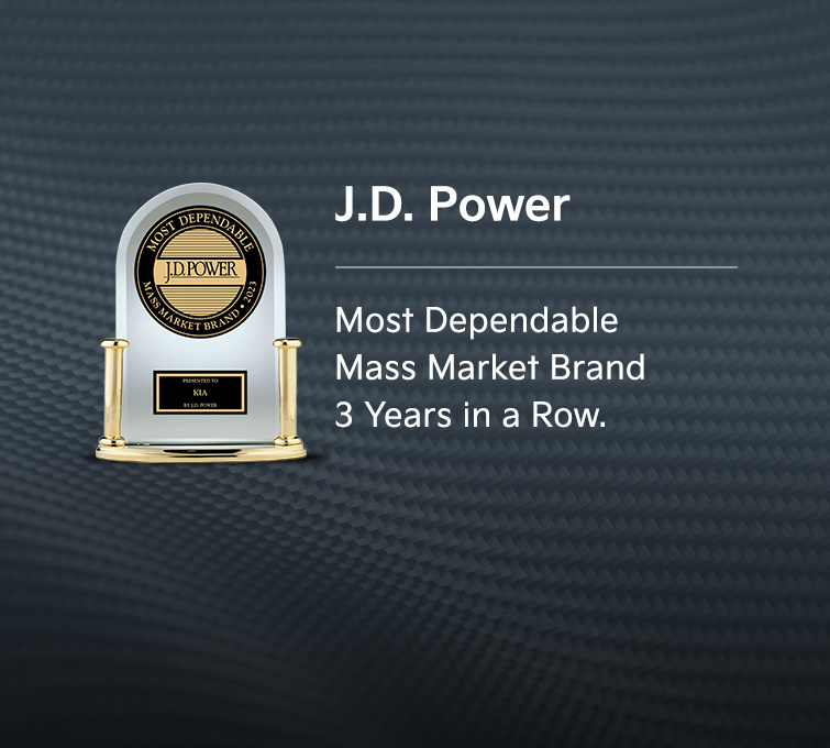 Kia J.D. Power Award For Most Dependable Mass Market Brand 3 Years In A Row