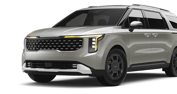 Left facing Carnival Hybrid SX trim vehicle shown in Ivory Silver.