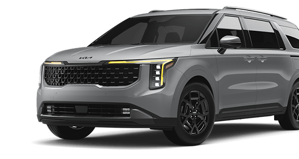 Left facing Carnival Hybrid SX Prestige trim vehicle shown in Ceramic Silver.