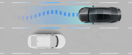 Tecnología de seguridad del Kia Forte 2022, mostrando la asistencia de seguimiento de carril y para mantenerse en el carril