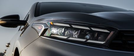 2022 Kia Forte LED Headlight Close-Up