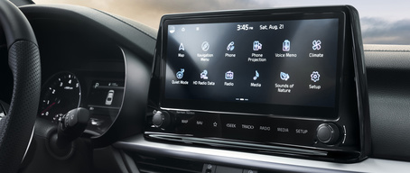 2022 Kia Forte touch screen with available apps displayed